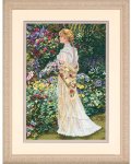 Gold Collection In Her Garden Counted Cross Stitch Kit (image for) Gold Collection In Her Garden Counted Cross Stitch Kit